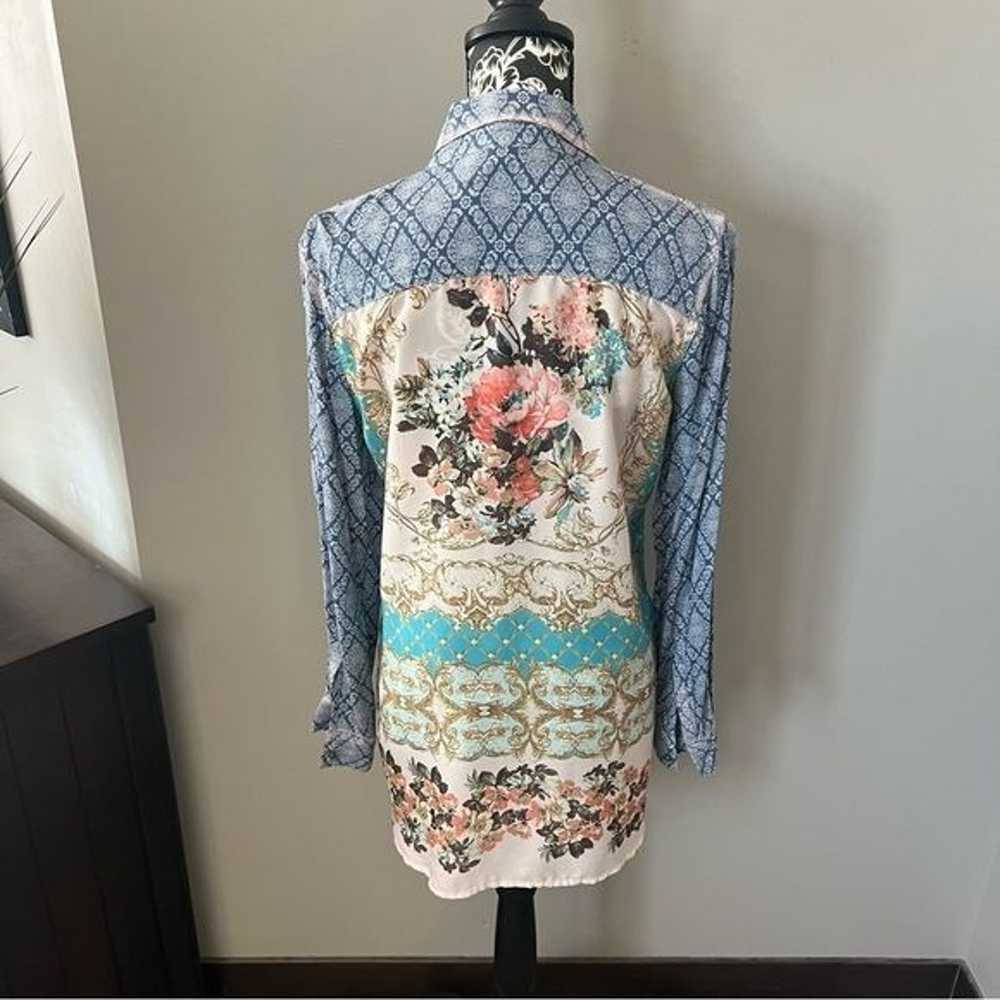 Aratta Silent Journey Floral Tunic Shirt Top Long… - image 5