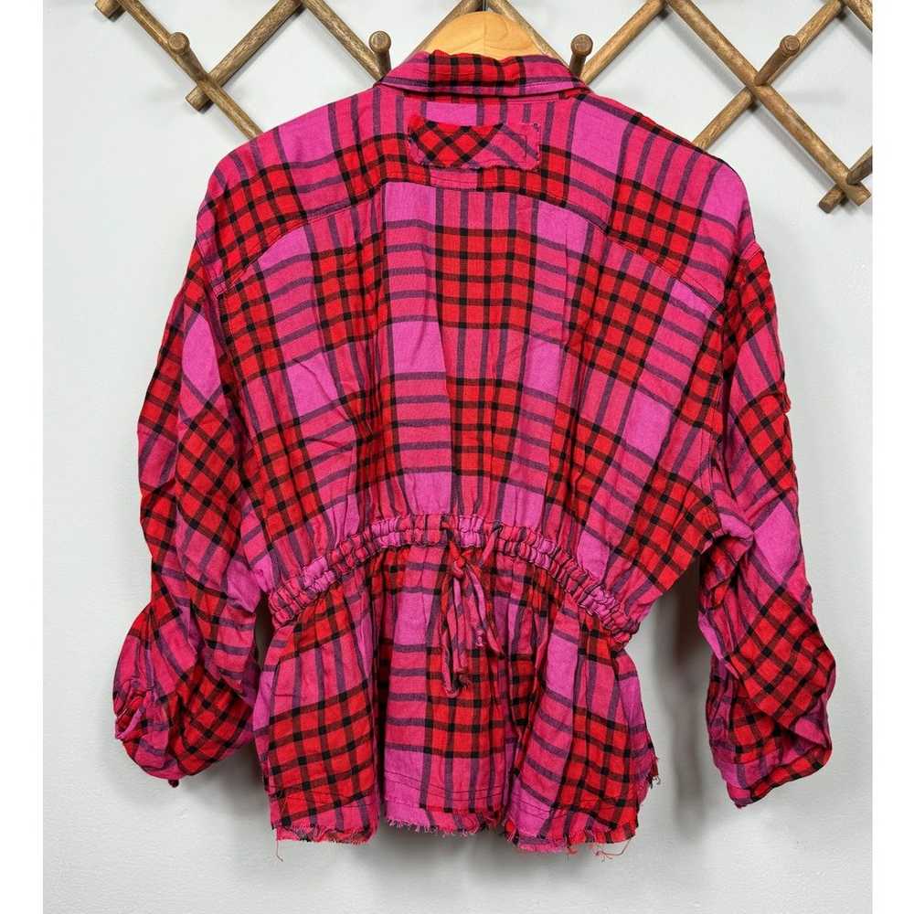 Free People Pacific Dawn Drawstring Plaid Shirt i… - image 4