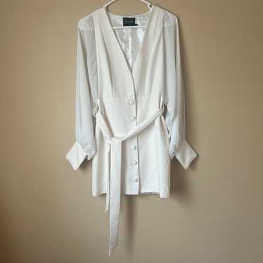 Do + be white long sleeve dress