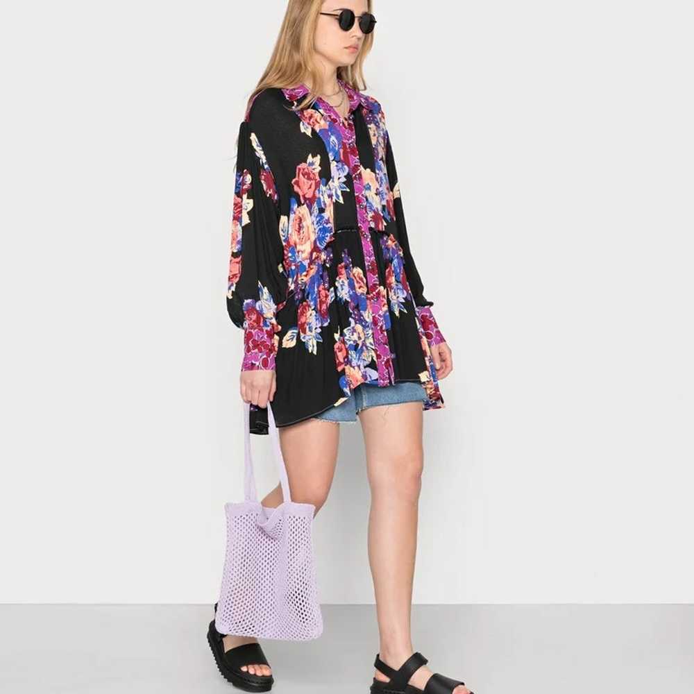 New Free People Brunch A Bunch Dress Tunic Floral… - image 1