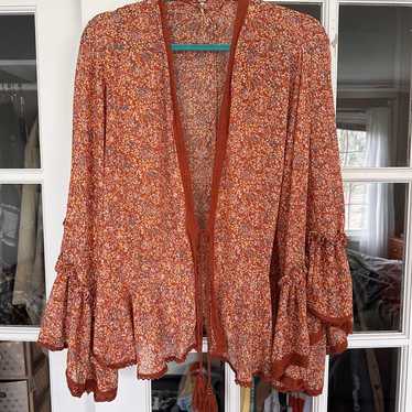 Free People Burnt orange kimono