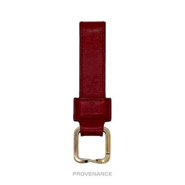 Gucci 🔴 Gucci Keychain - Red GG Guccissima Leath… - image 1