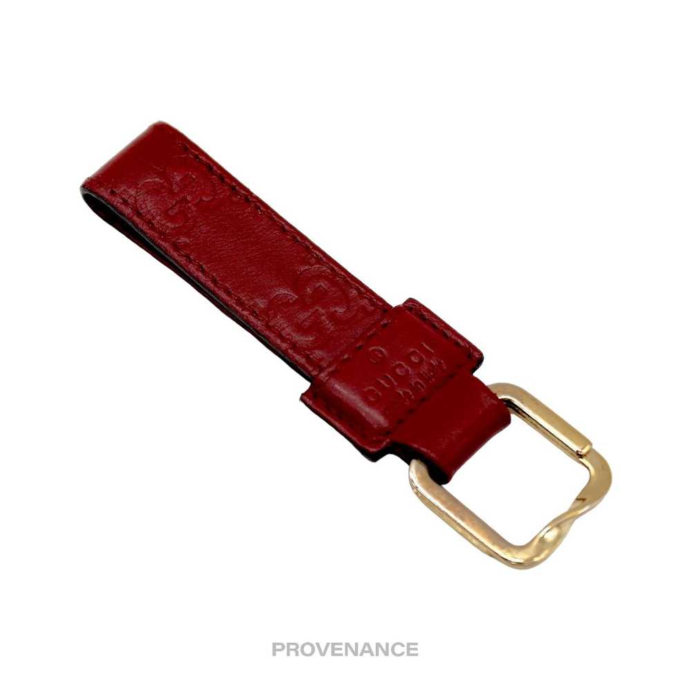 Gucci 🔴 Gucci Keychain - Red GG Guccissima Leath… - image 3