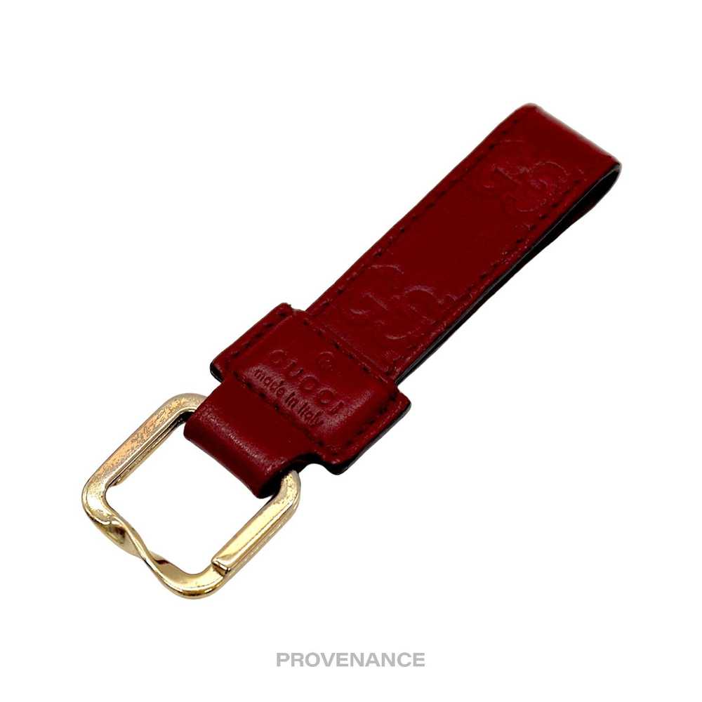 Gucci 🔴 Gucci Keychain - Red GG Guccissima Leath… - image 4