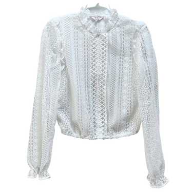 Ted Baker Zip Up Ecru Frilled Lace Blouse size 4/6 - image 1