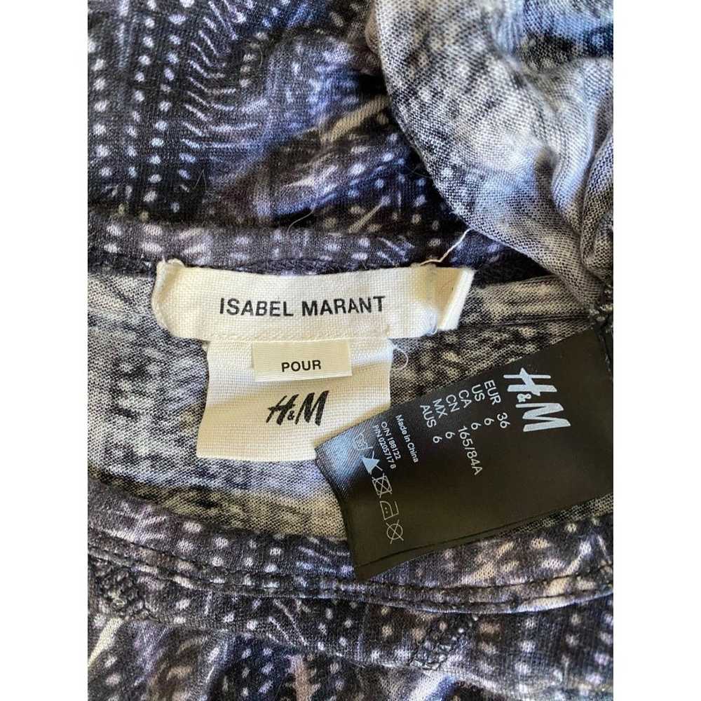 EUC Isabel Marant x H&M Feather Print Linen Sweat… - image 5