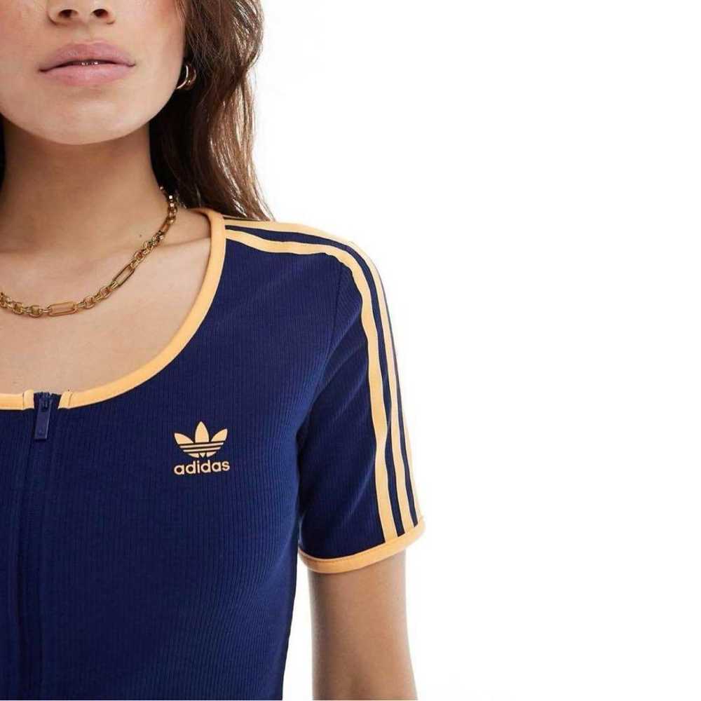 adidas Originals Rib Zip-Up Cropped Top in size M. - image 2