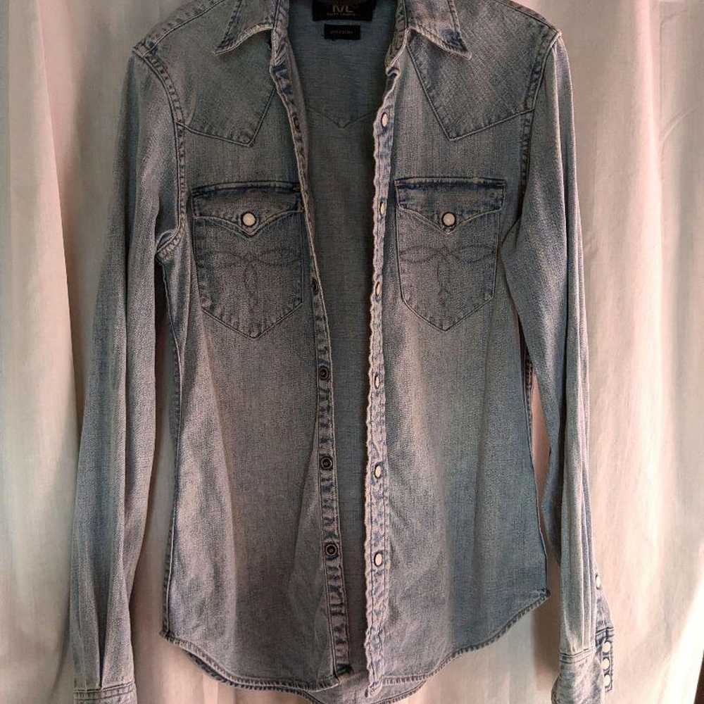 Ralph Lauren denim shirt size 2 100% cotton. - image 1