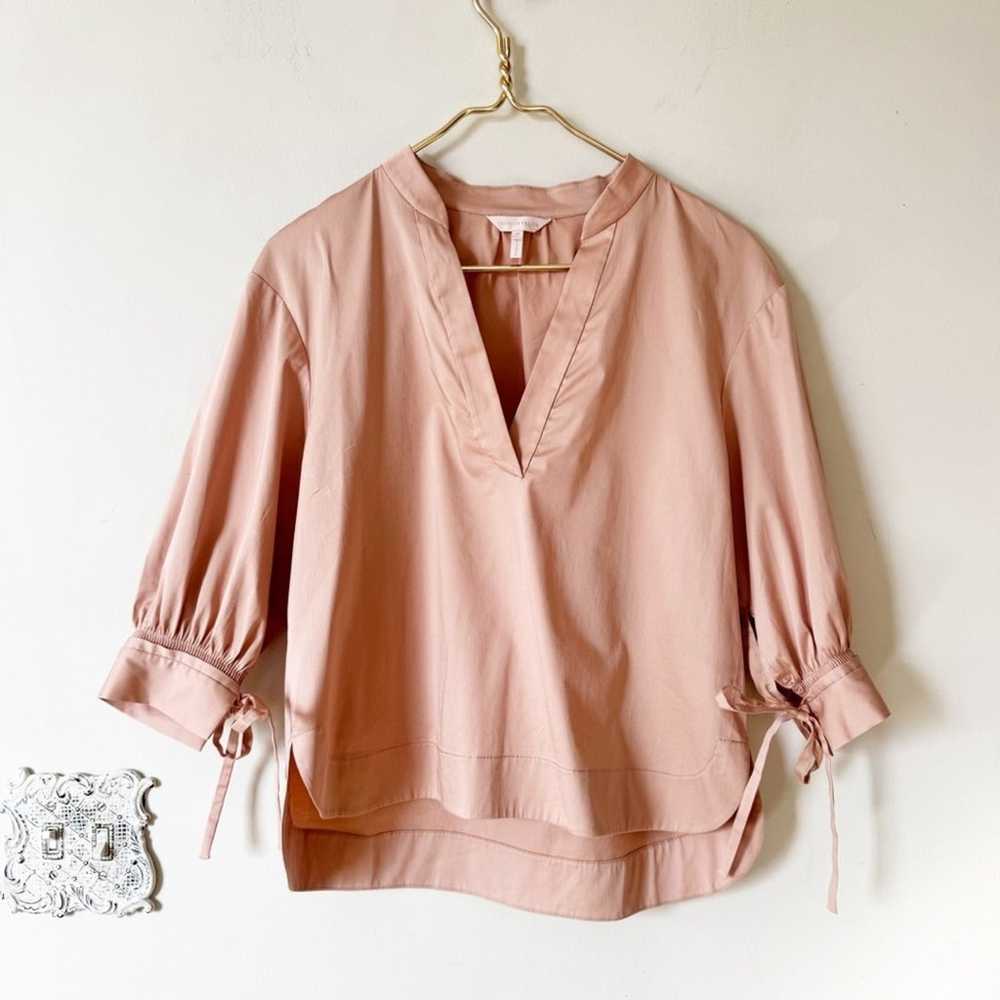 NWOT Rebecca Taylor Blush Pink Stretch Twill Shor… - image 1