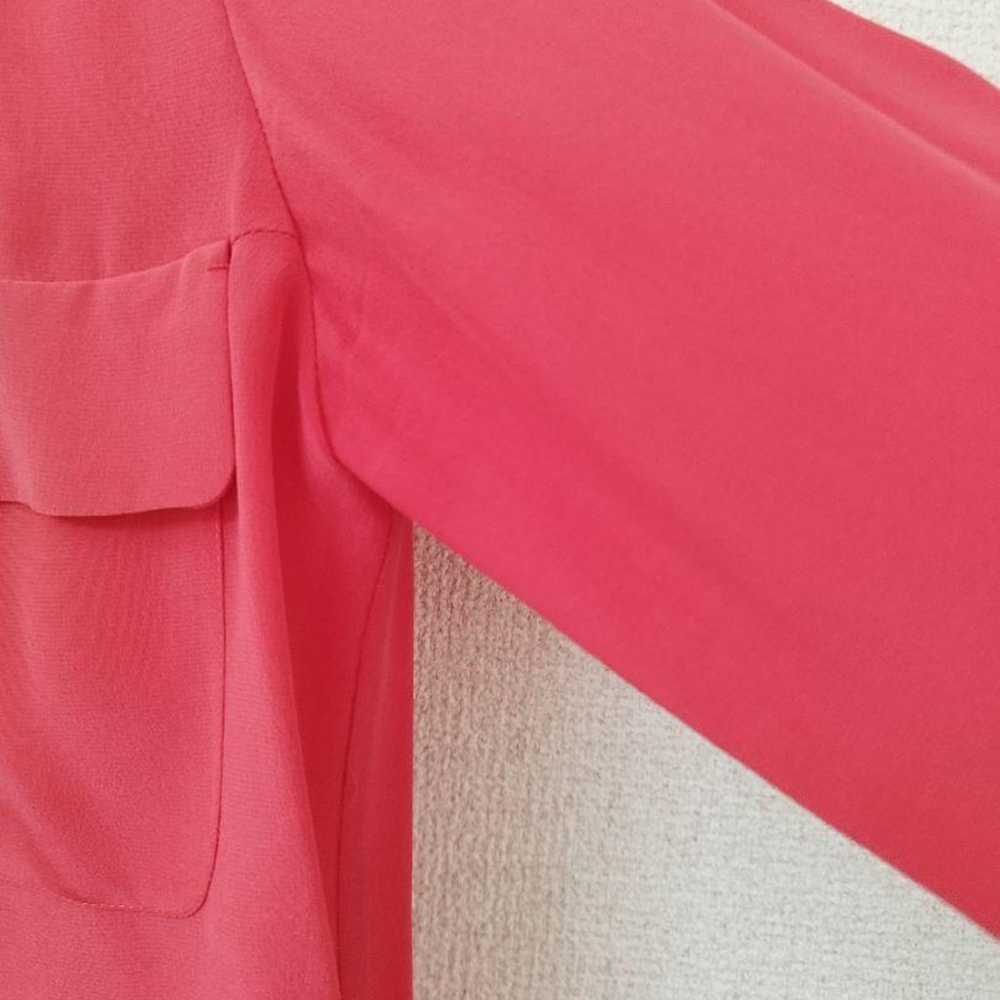 Secret Closet Blouse 100% Silk Red - image 6