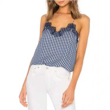 NWOT Cami NYC Georgette Blue & White Gingham 100% 