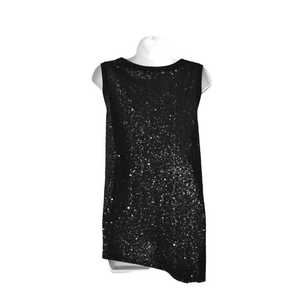 A8 NEW EILEEN FISHER Black Sequined 100% Silk Asy… - image 2