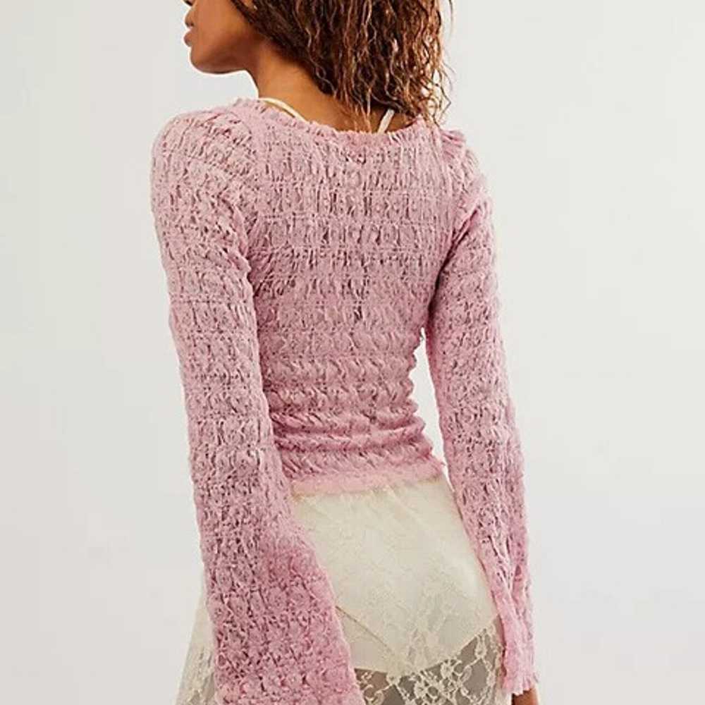 Free People FP One Madison Top Smocked Lace Sheer… - image 3