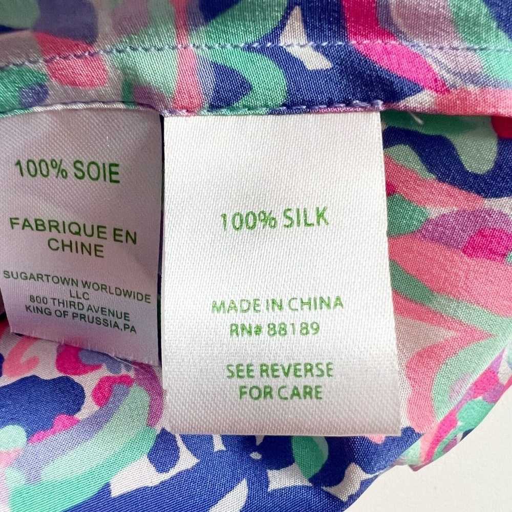 Lilly Pulitzer Elsa Multi La Playa Print Silk Blo… - image 10