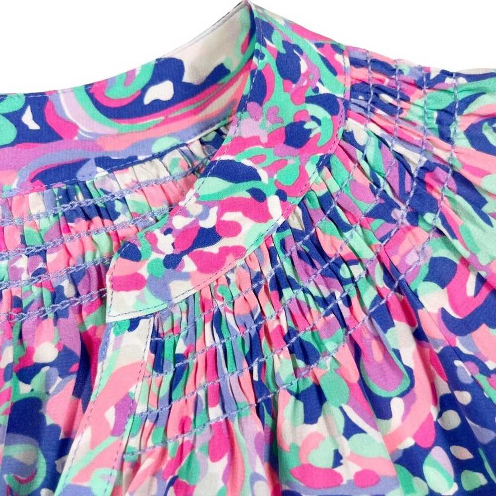 Lilly Pulitzer Elsa Multi La Playa Print Silk Blo… - image 4