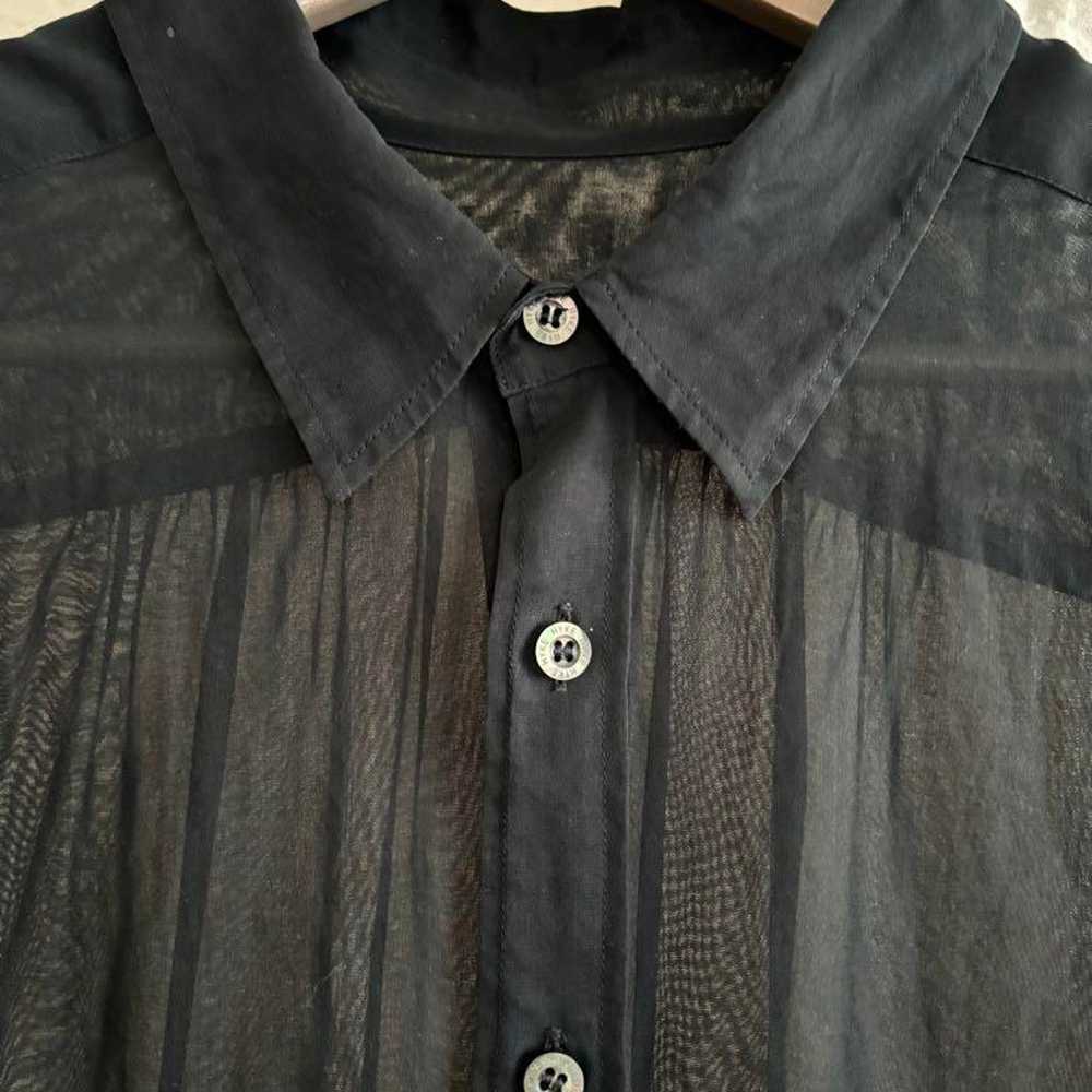 HYKE Sheer Long Sleeve Shirt Black - image 2