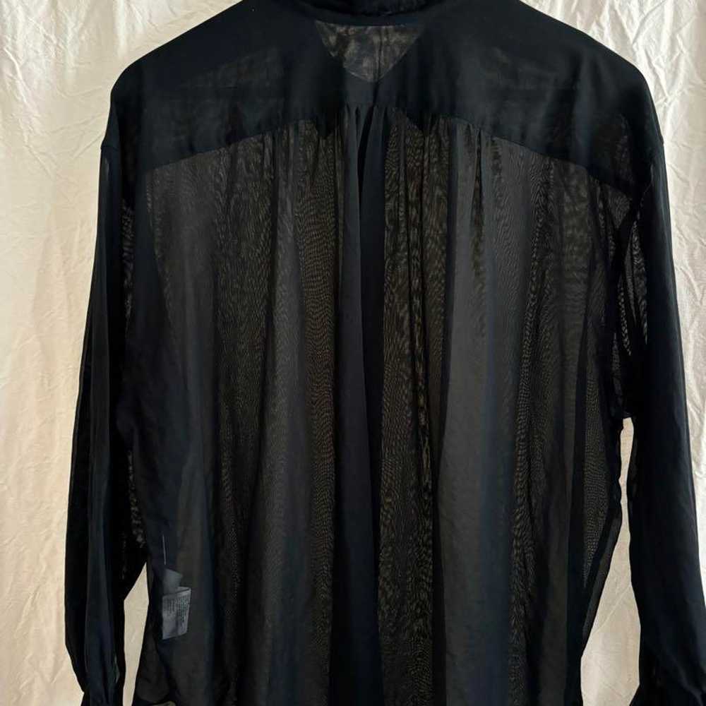 HYKE Sheer Long Sleeve Shirt Black - image 3