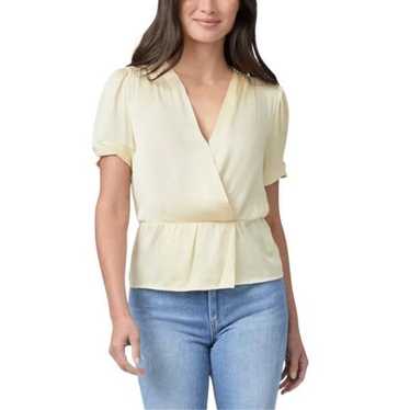 Paige Felicity Puff Sleeve Blouse In Pale Daffodi… - image 1