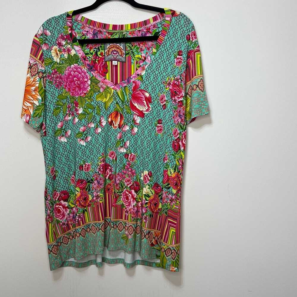 Johnny Was Bamboo Multi Mona May Favorite V Neck … - image 6