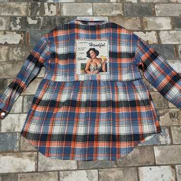 Orange and Blue Plaid Shacket - I Am Not A Handful - image 1