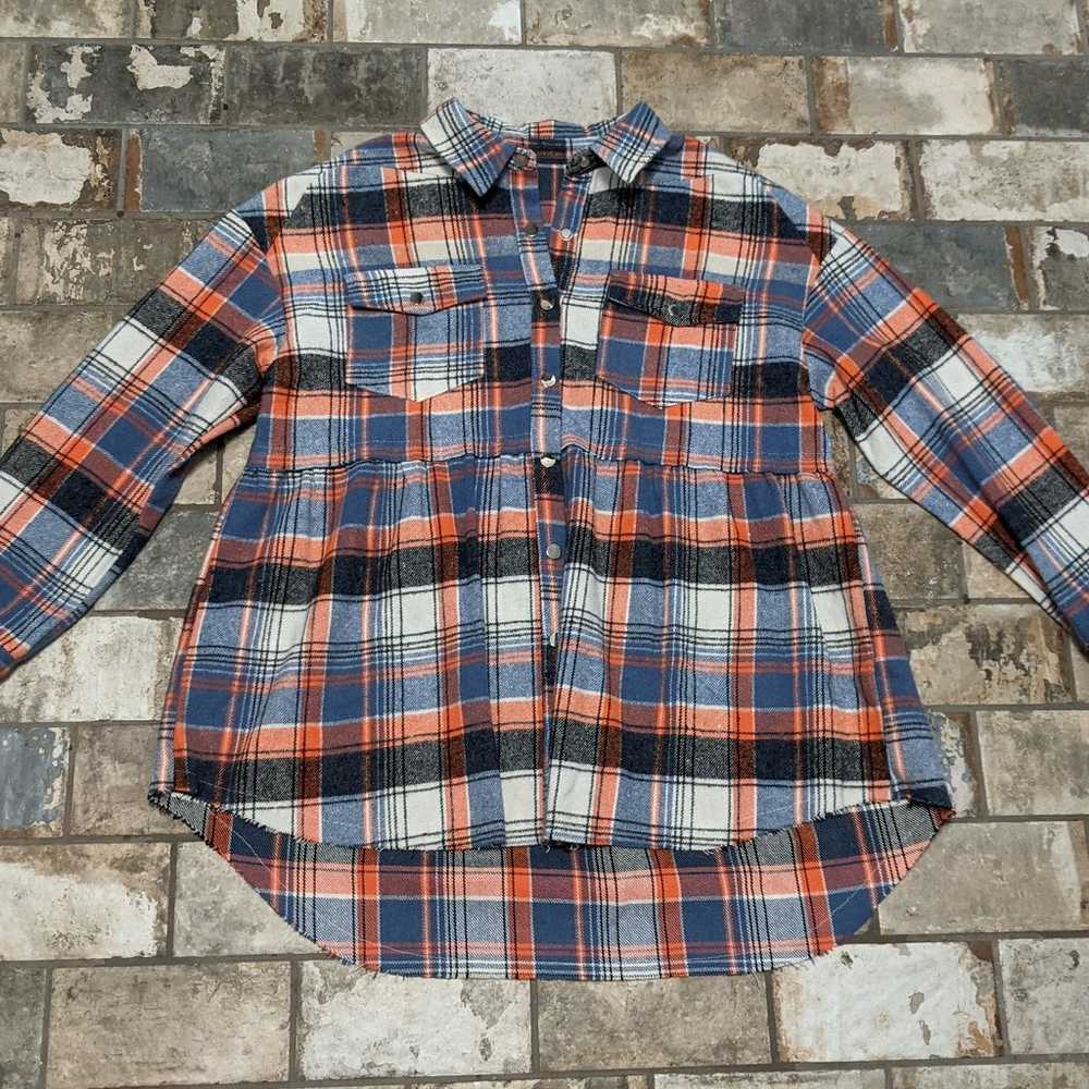 Orange and Blue Plaid Shacket - I Am Not A Handful - image 3