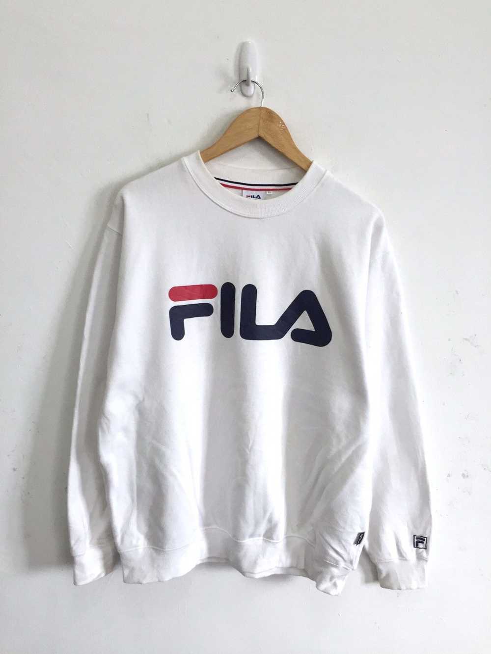 Fila Y2K Fila Spell Out Oversized Jumper Sweatshi… - image 1