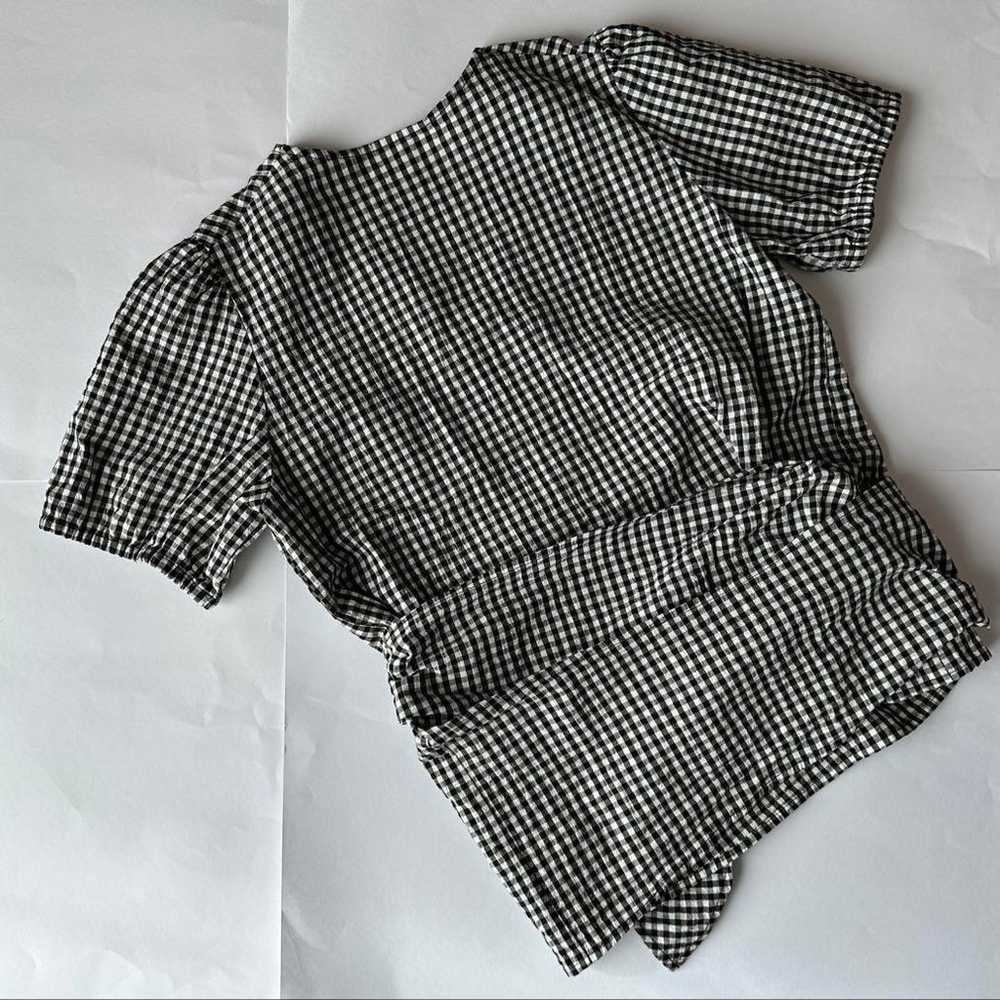 Ron Herman RHC 24SS Gingham Check Wrap Blouse Ope… - image 2