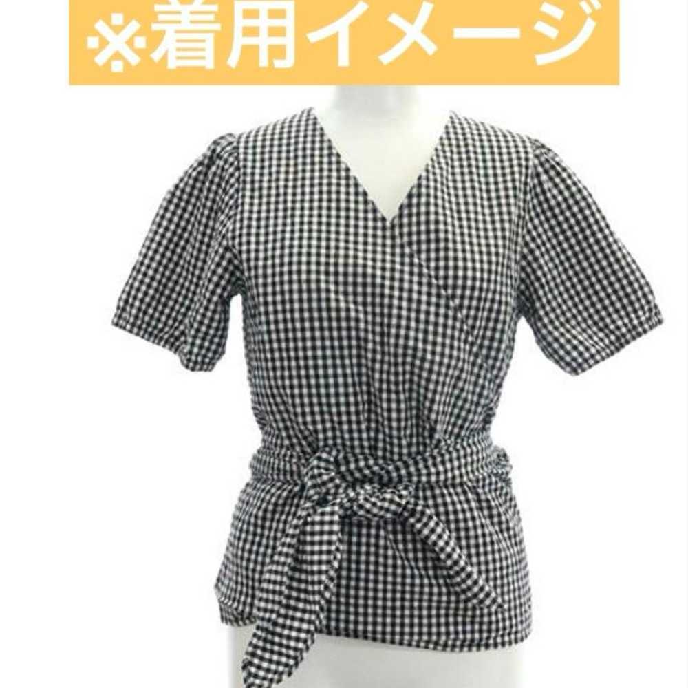 Ron Herman RHC 24SS Gingham Check Wrap Blouse Ope… - image 4