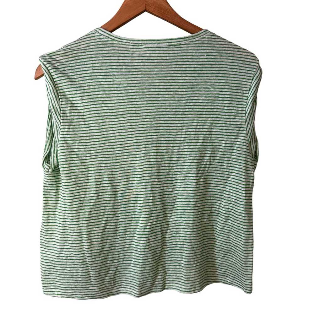 New Frame Women's Linen Knotted Rolled Tee Bright… - image 4