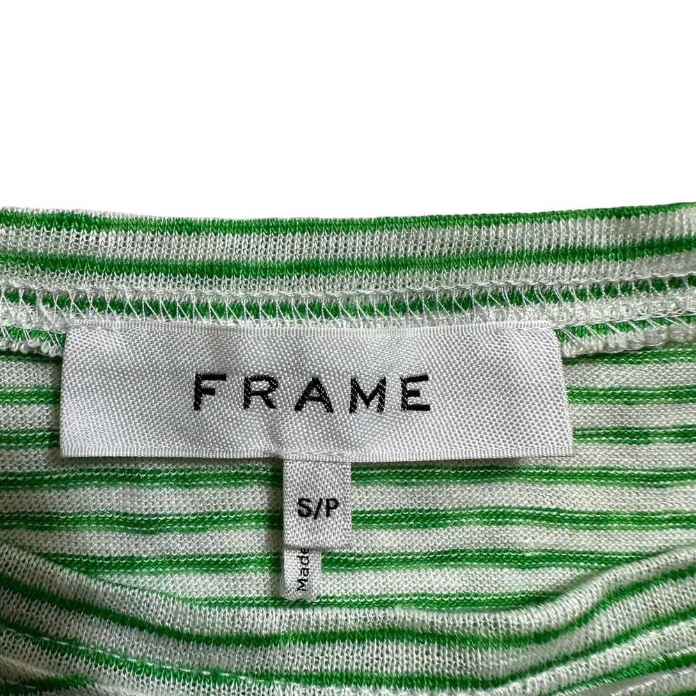 New Frame Women's Linen Knotted Rolled Tee Bright… - image 7