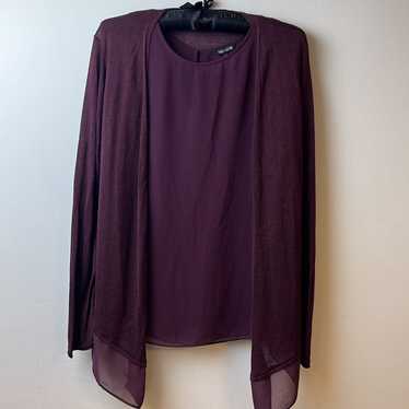 Nic + Zoe Purple Cardigan and Sleeveless Top Coord