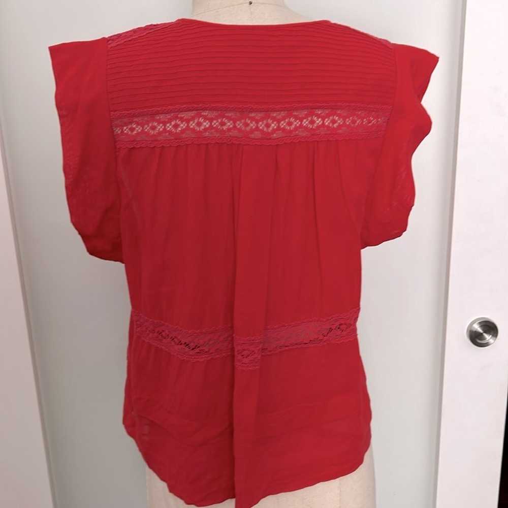 Isabel Marant etoile red lace blouse size 38 or 6 - image 11