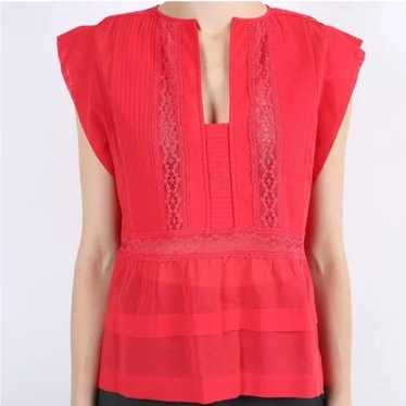 Isabel Marant etoile red lace blouse size 38 or 6 - image 1