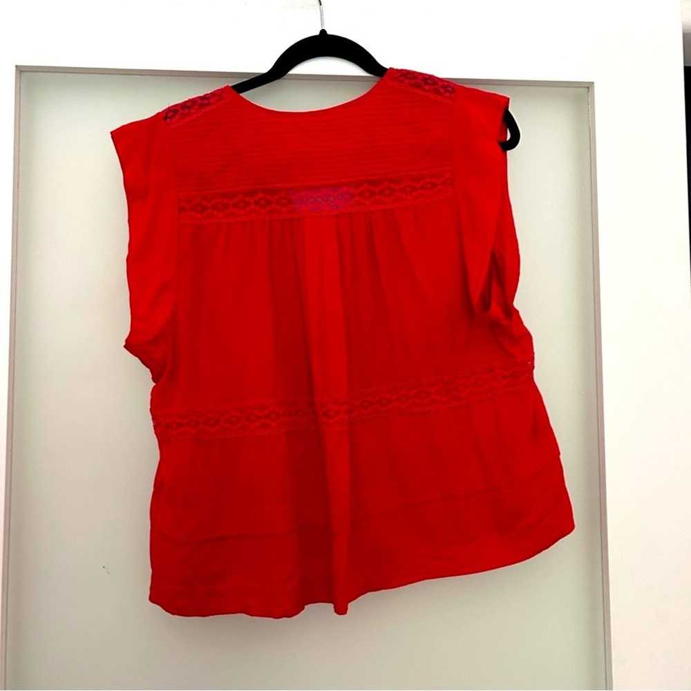 Isabel Marant etoile red lace blouse size 38 or 6 - image 4