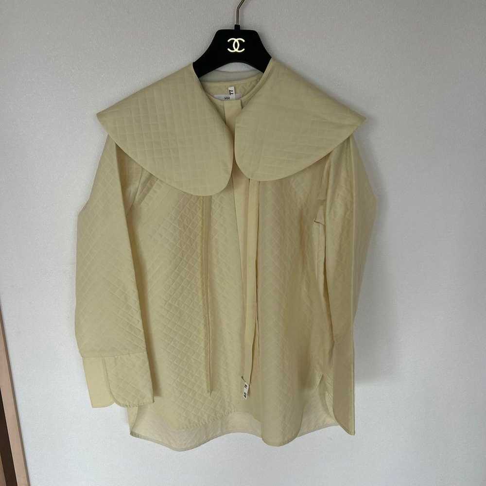 【Excellent Condition】Quilted Jacquard Blouse Ligh… - image 6