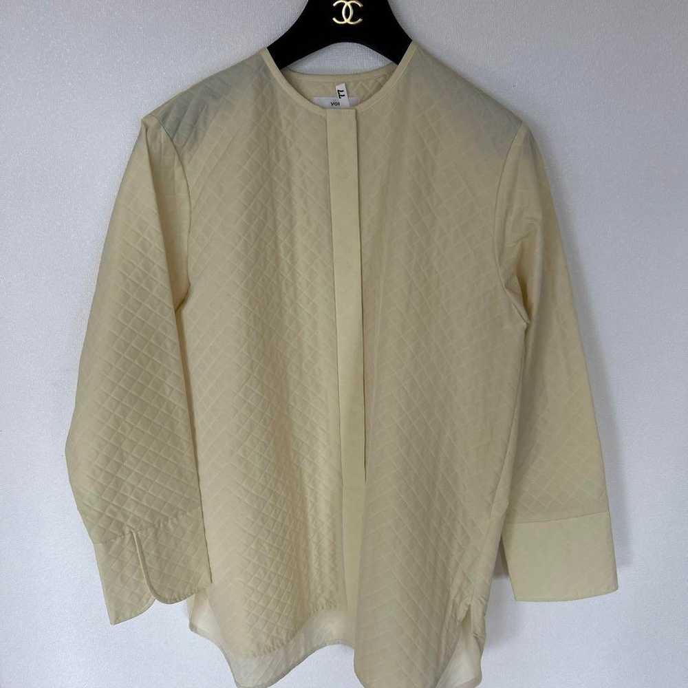 【Excellent Condition】Quilted Jacquard Blouse Ligh… - image 8