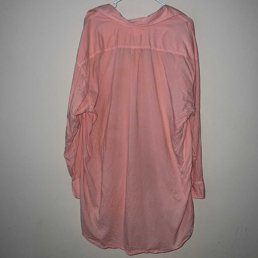 Xirena Women's Medium Pink Beau Shirt Cotton Long… - image 5