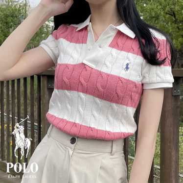 Ralph Lauren cable knit short-sleeved shirt. - image 1