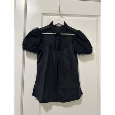 Red Valentino Shirt Blouse Top Black - image 1