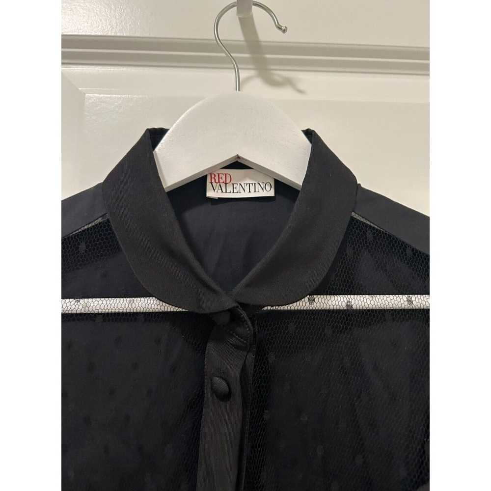 Red Valentino Shirt Blouse Top Black - image 2