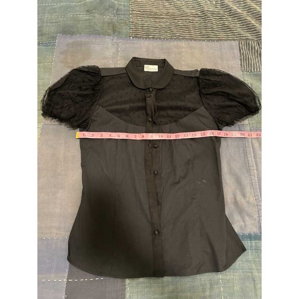 Red Valentino Shirt Blouse Top Black - image 7