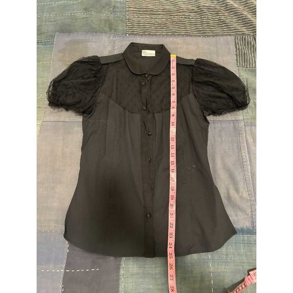 Red Valentino Shirt Blouse Top Black - image 8