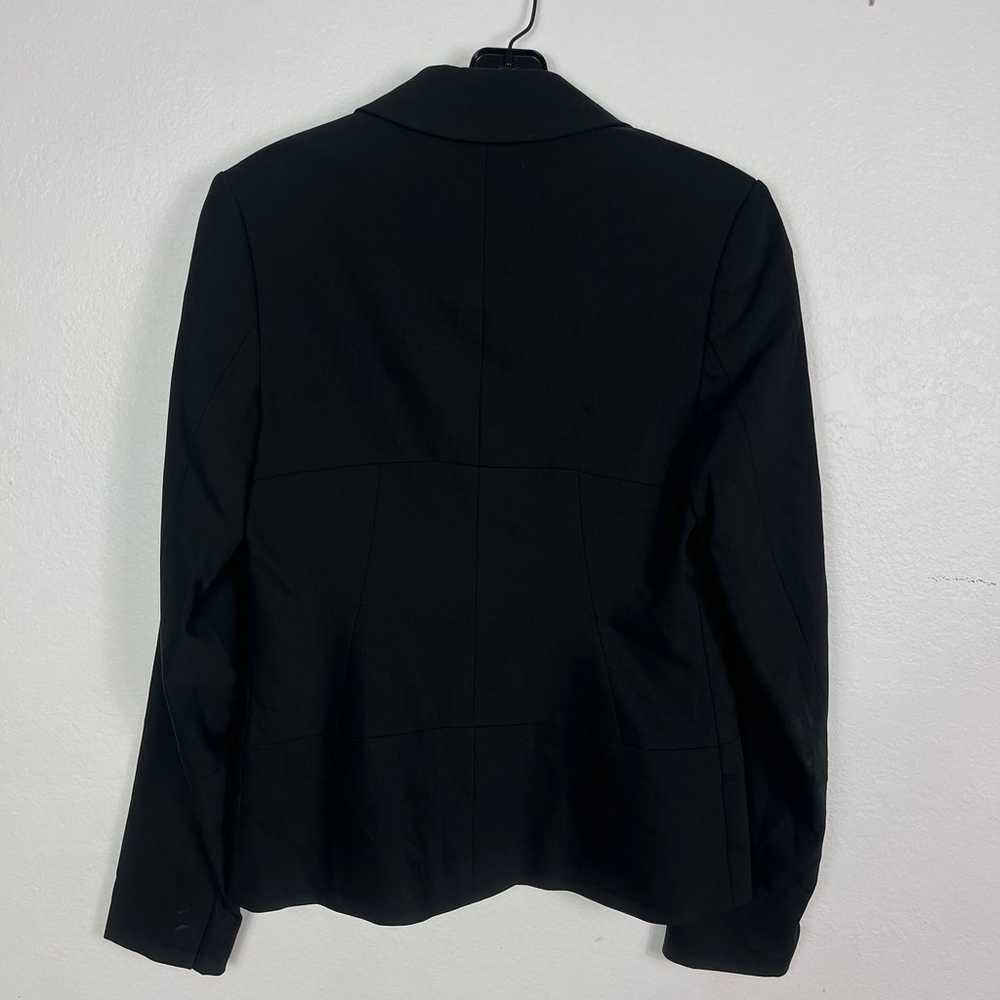 Karen Millen Black Wool blend button up collared … - image 2