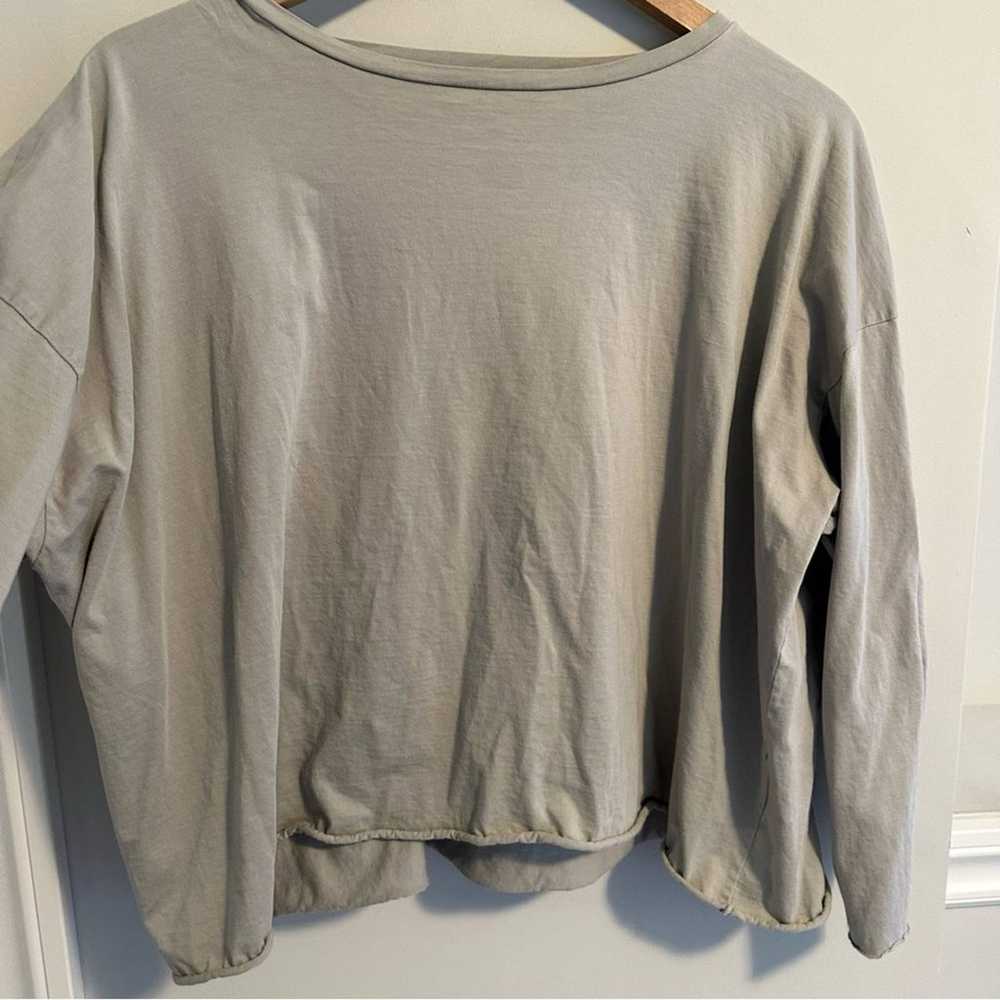 PLANET Gray Cotton Top Tee Medium - image 7