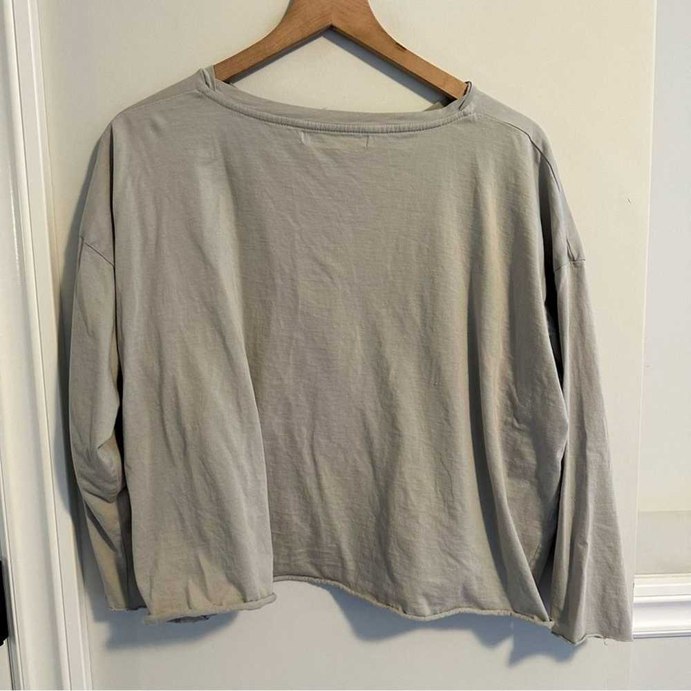 PLANET Gray Cotton Top Tee Medium - image 8