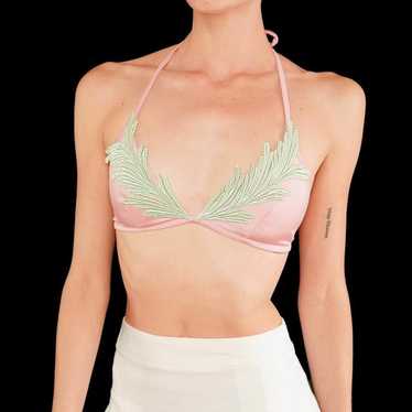 Designer Clara Aestas pink and seafoam green bikin