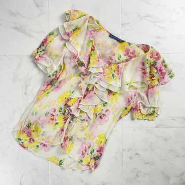 Excellent condition Ralph Lauren floral sheer ruf… - image 1