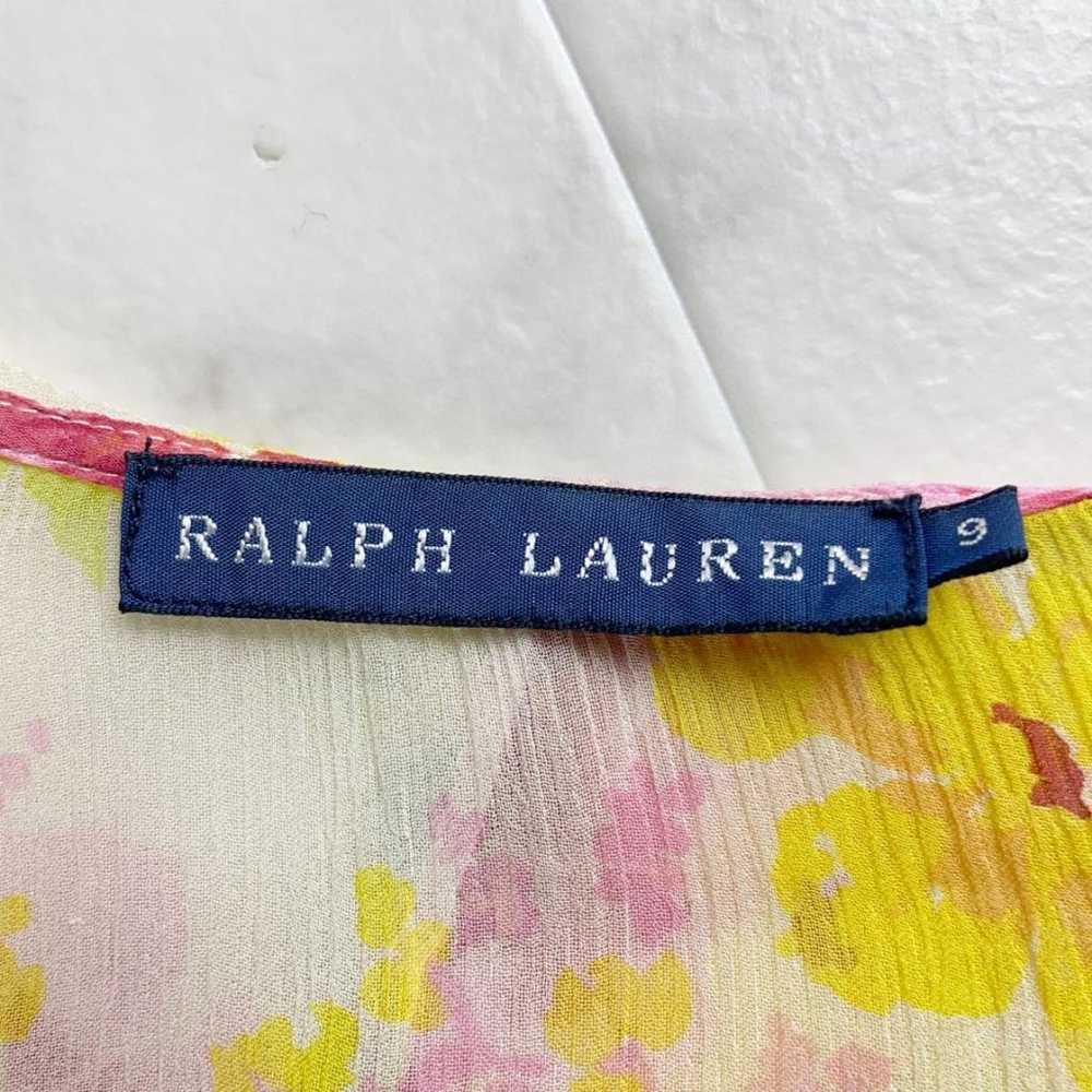 Excellent condition Ralph Lauren floral sheer ruf… - image 5