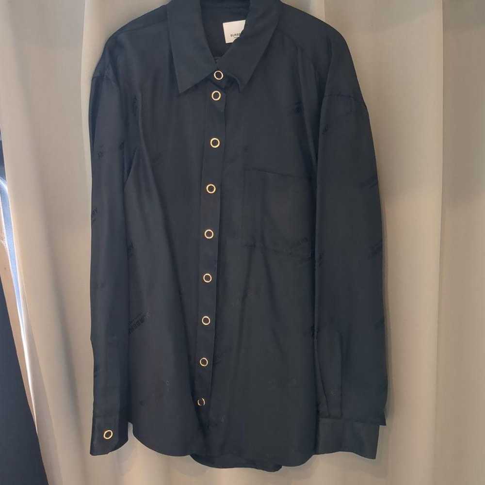 BURBERRY black long-sleeve shirt - image 1