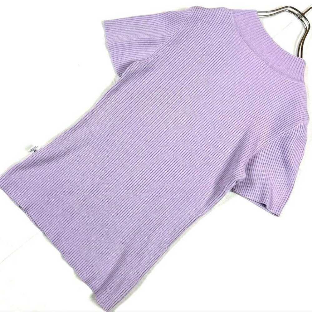 CRAIGE Summer Knit Logo Patch Purple Pastel Stret… - image 10